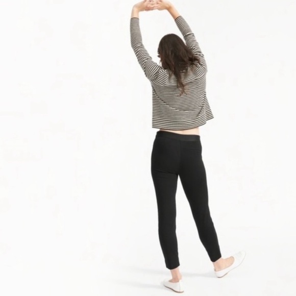 Everlane The Stretch Black Ponte Skinny Ankle Pants Size 6 - Picture 7 of 12
